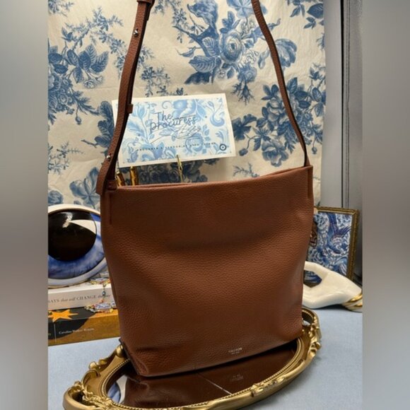 🆕 OROTON 🧿 NWOT Alice Slouch Hobo Zip Crossbody Bag, Whiskey CognacTan - Picture 2 of 13